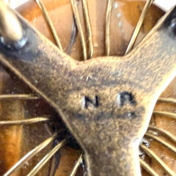 Avon Tiger’s Eye Y-Necklace Wire Wrapped Floral Drop - Picture 7 of 9